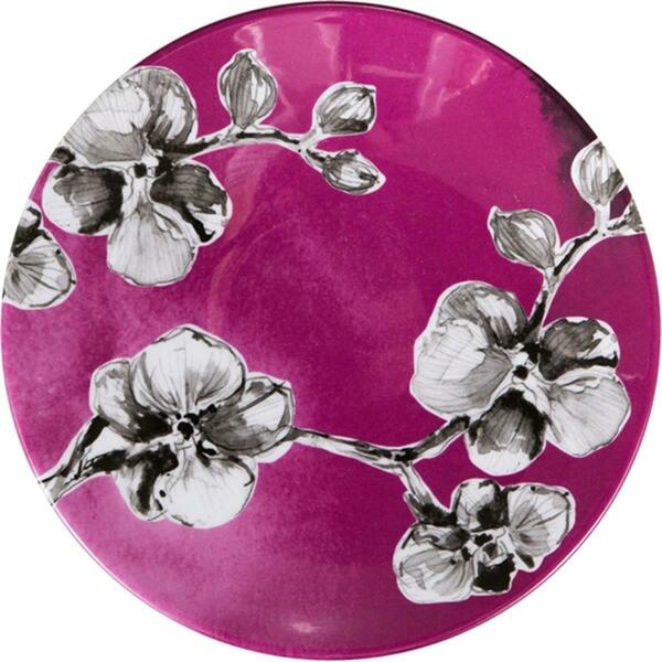 Hoffmaster 7 in. Black Orchid Round Melamine Plate, 6PK 168486